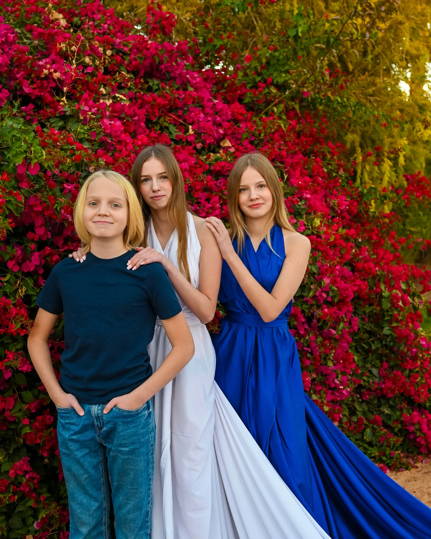 Brothers posing for a photo